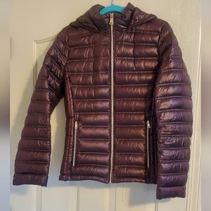 Maroon Calvin Klein Puffer Jacket